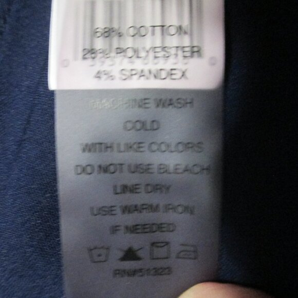 Chaus of New York navy cropped pants zipper pockets & stretch size 14 - Picture 4 of 11